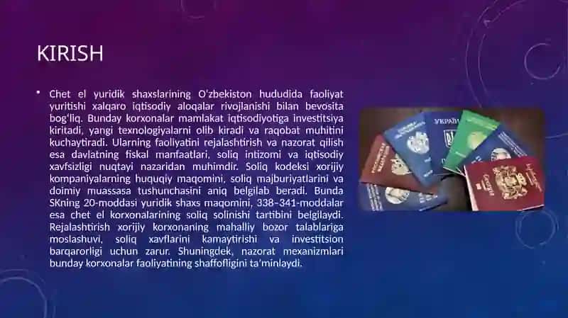 Chet el yuridik shaxsining faoliyatini rejalashtirish va nazorat qilish doirasi 3