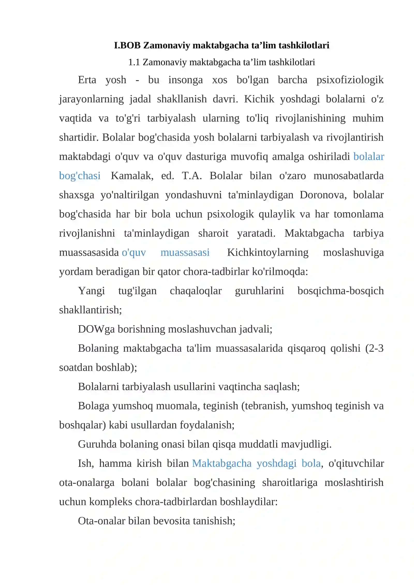 ZAMONAVIY MAKTABGACHA TA’LIM TASHKILOTLARIDA LOYIXALASHTIRISH FAOLIYATINING AHAMIYATI 3