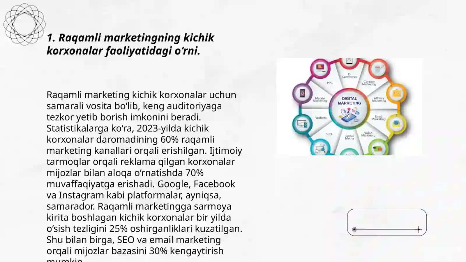 Raqamli marketingning kichik korxonalar faoliyatidagi o‘rni 3
