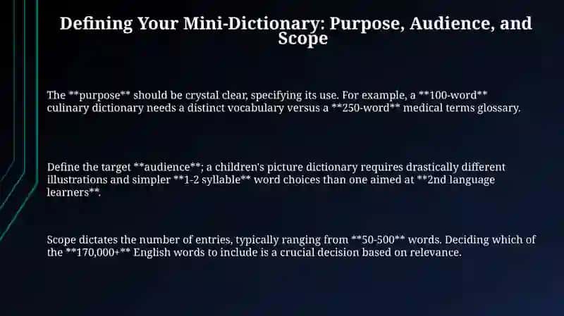 Compiling and presenting a mini dictionary 3