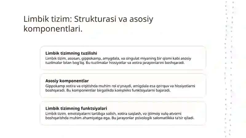 Limbik tizimning klinik ahamiyati 3
