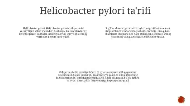 Helikobacter Pilori Va Uni SogʻLom Organizmga TaʼSiri 3