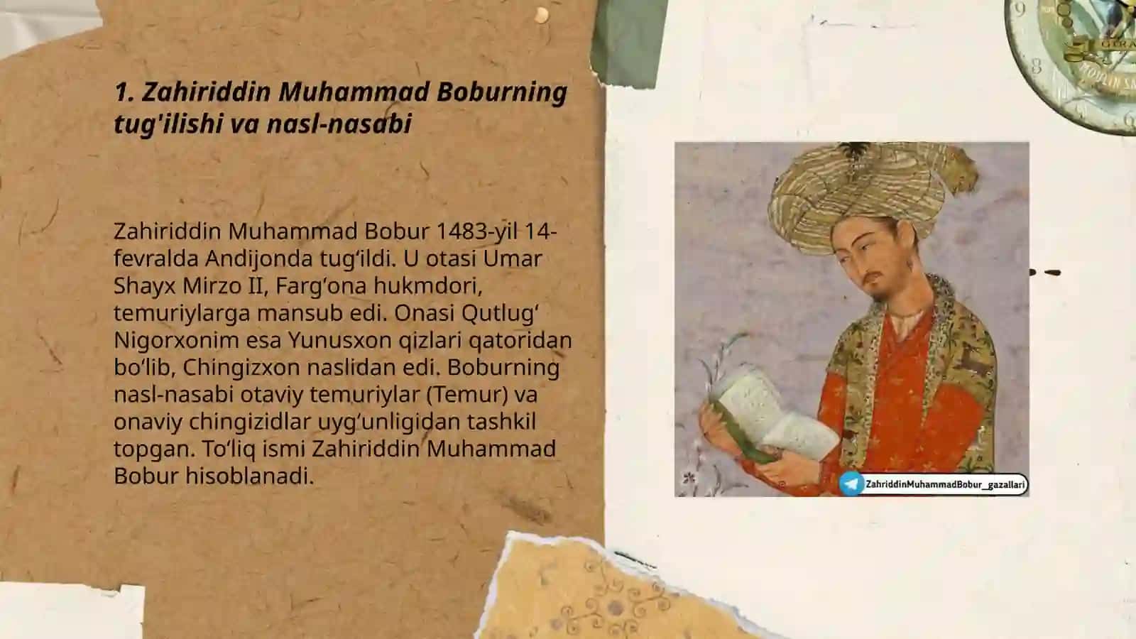 Zahiriddin Muhammad Bobur hayoti va ijodi 3