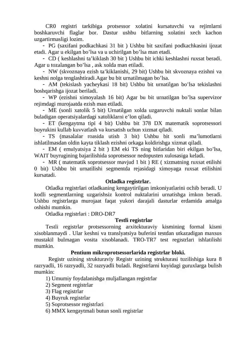 SILJITUVCHI REGISTRLAR VA XOTIRA REGISTRLARI 3