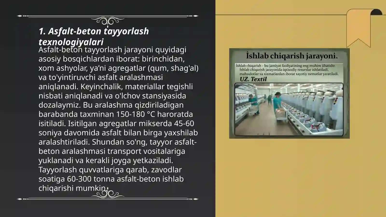 Avtomobil yoʻl qurilish korxonalarining ishlab chiqarish texnologik jarayonlari 3