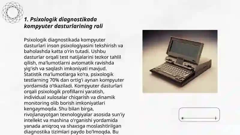 Psixologik diagnostika uchun kompyuter texnologiyalaridan foydalanish 3
