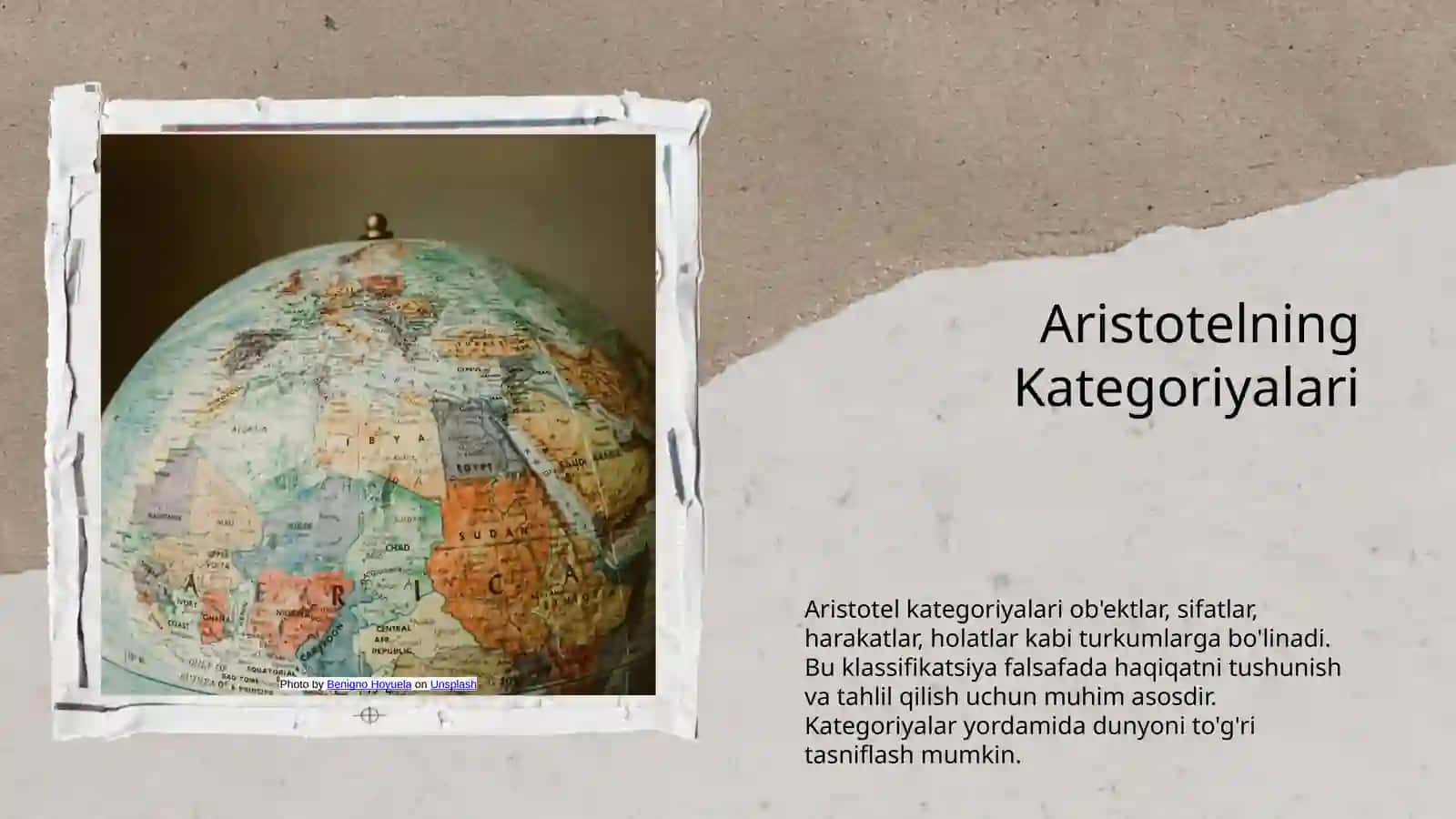 Aristotel, Farobiy va Kant ontologiyasidagi kategoriyalarning tasnifi 3