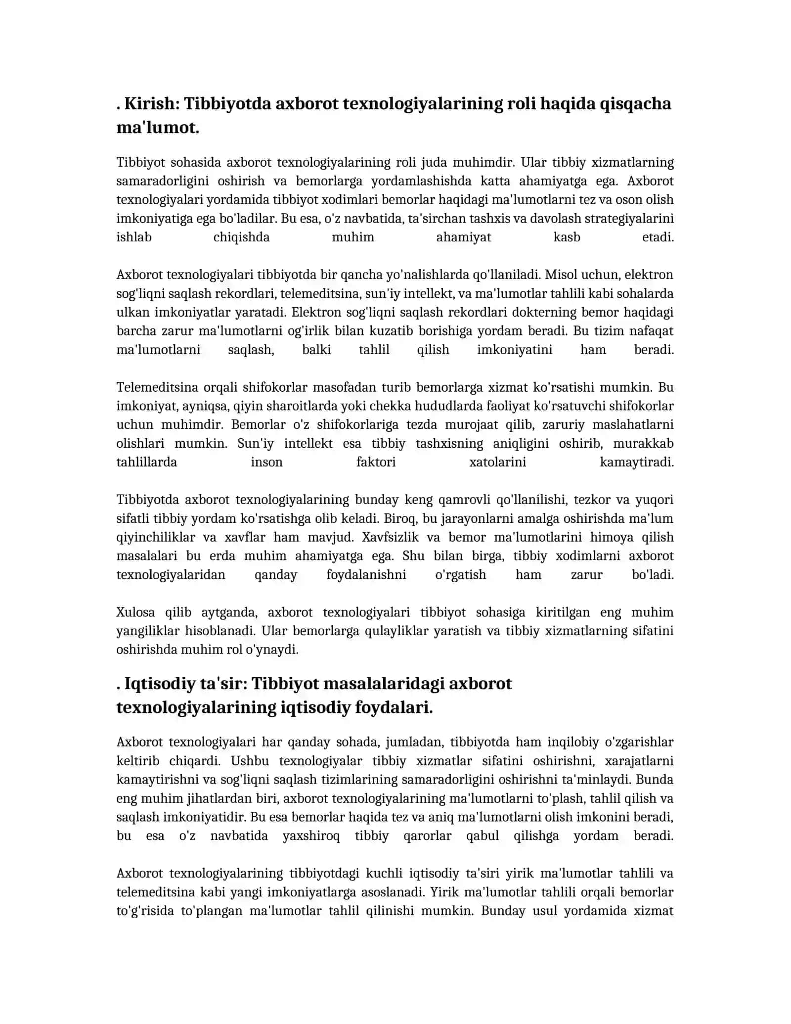 Tibbiyot masalalarini yechishda axborot tehnalogiyalar dasturiy taminoti 3