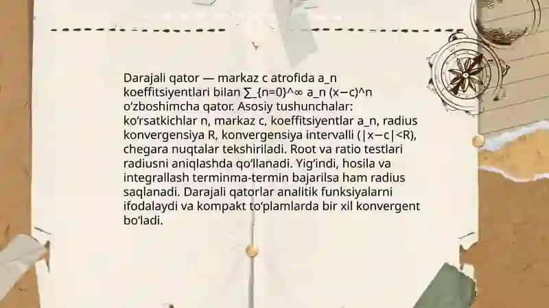 Darajali qatorlar 3