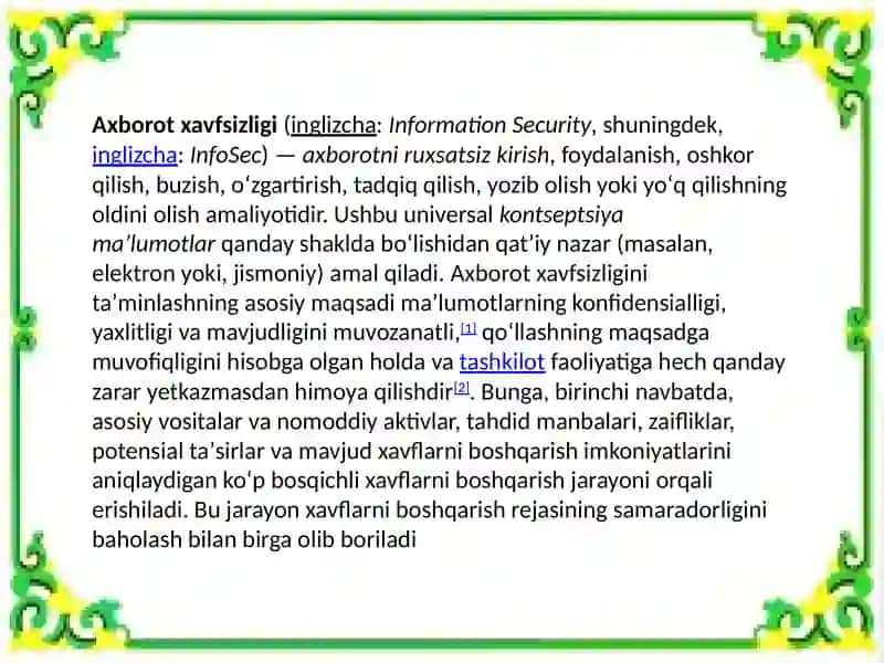 Qóqon Davlat Universiteti Fizika yo'nalishi 201-guruhta labasi Araboyeva Sarvinoz 3
