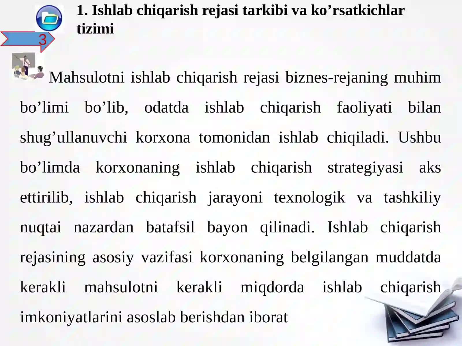 Ishlab chiqarish quvvatidan foydalanish ko'rsatkichlari 3