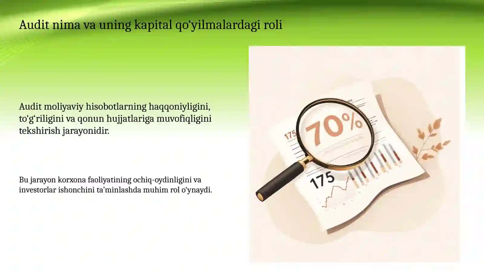 Kapital qо‘yilmalar auditininig axbоrоt manbalari va vazifalari 3