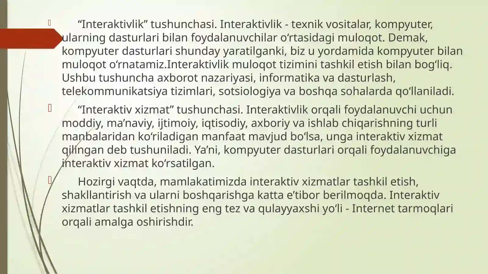 Soha axborot tizimlarining interaktiv xizmatlari 3