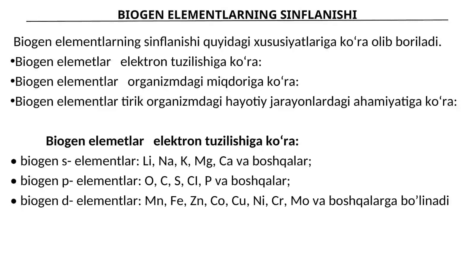 Biogen elementlar 3