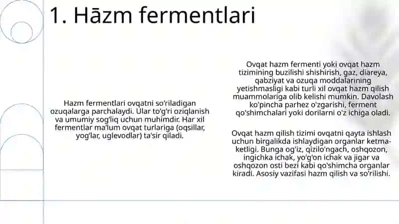 Ovqat hazm qilish tizimi 3