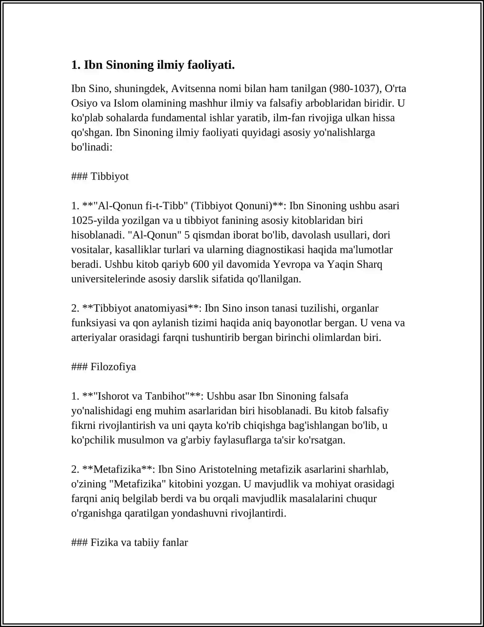 IBN SINONING TILSHUNOSLIKKA QOʻSHGAN HISSASI 3
