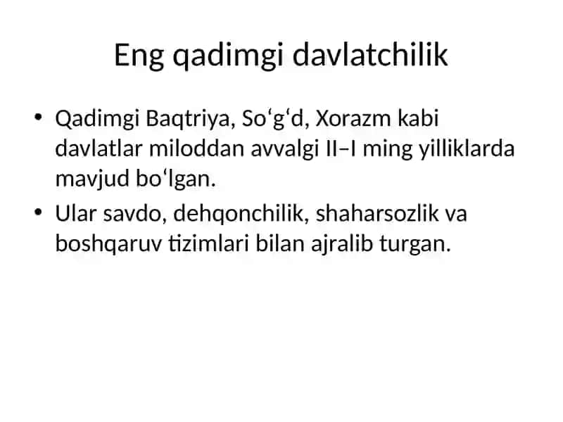 Uzbekiston davlatchiligining shakllanishi 3