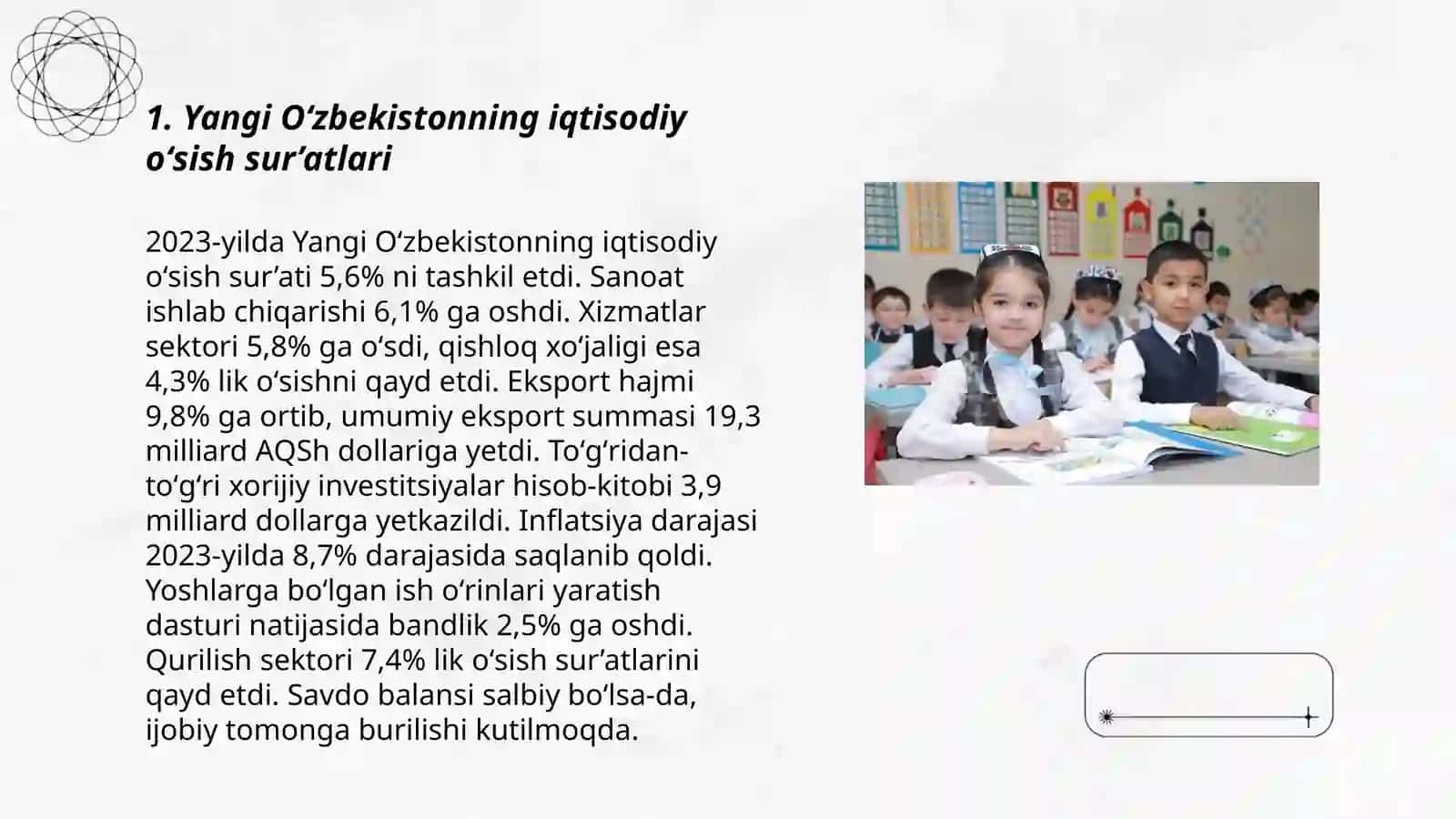 Yangi Oʻzbekiston ijtimoiy-siyosiy, iqtisodiy va madaniy hayotida ey berayotgan oʻzgarishlarning xalqaro reyting va indekslarda aks etishi 3