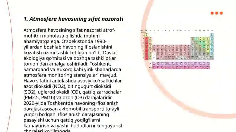 Atmosfera havosini tashlanayotgan zararli moddalarning ruxsat etilgan me'yorini hisoblash tartibi 3