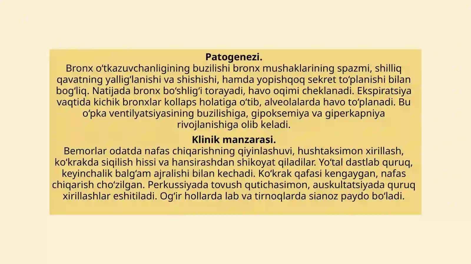 Bronxlar o‘tkazuvchanligining buzilishi sindromi 3