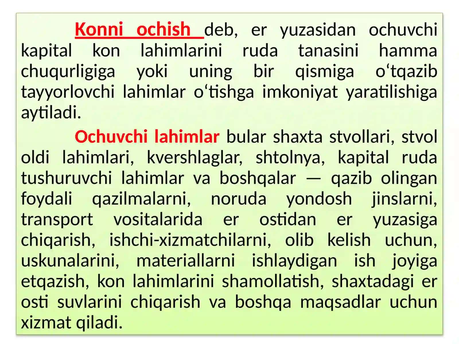 Rudakonlarini er osti usulida qazib olishning texnologik sxemasi 3