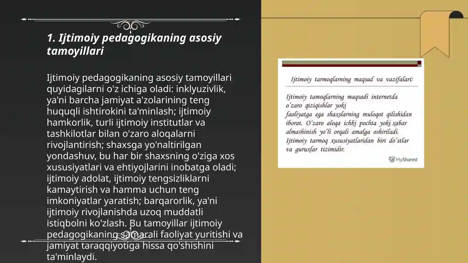 Ijtimoiy pedagogikaning tamoyillari ijtimoiy katigoriyaning tamoyillari 3