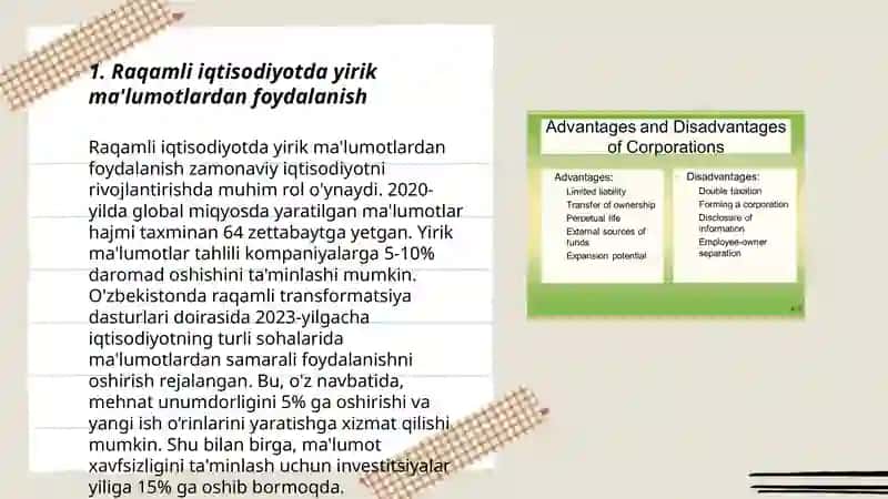 Raqamli iqtisodiyotning afzalliklari va kamchiliklari 3
