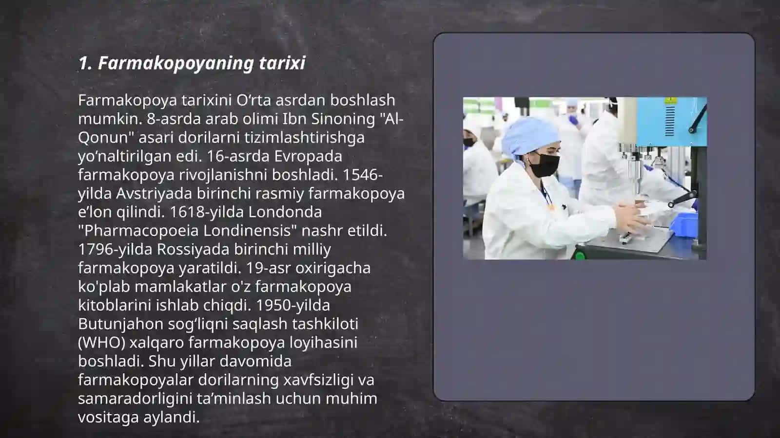 Davlat farmakopoyasi.tarixi.tuzilishi. dori turlari texnologiyasida qo'llaniladigan terminlar. Dorixona sharoitida dori ishlab chiqarish qoidalari 3