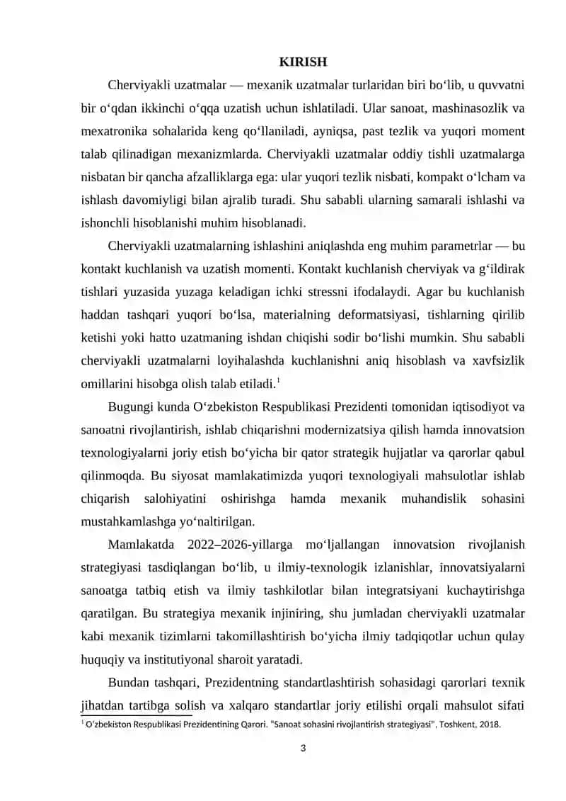 Cherviyakli uzatmalar va kontakt kuchlanish boʻyicha hisoblash 3