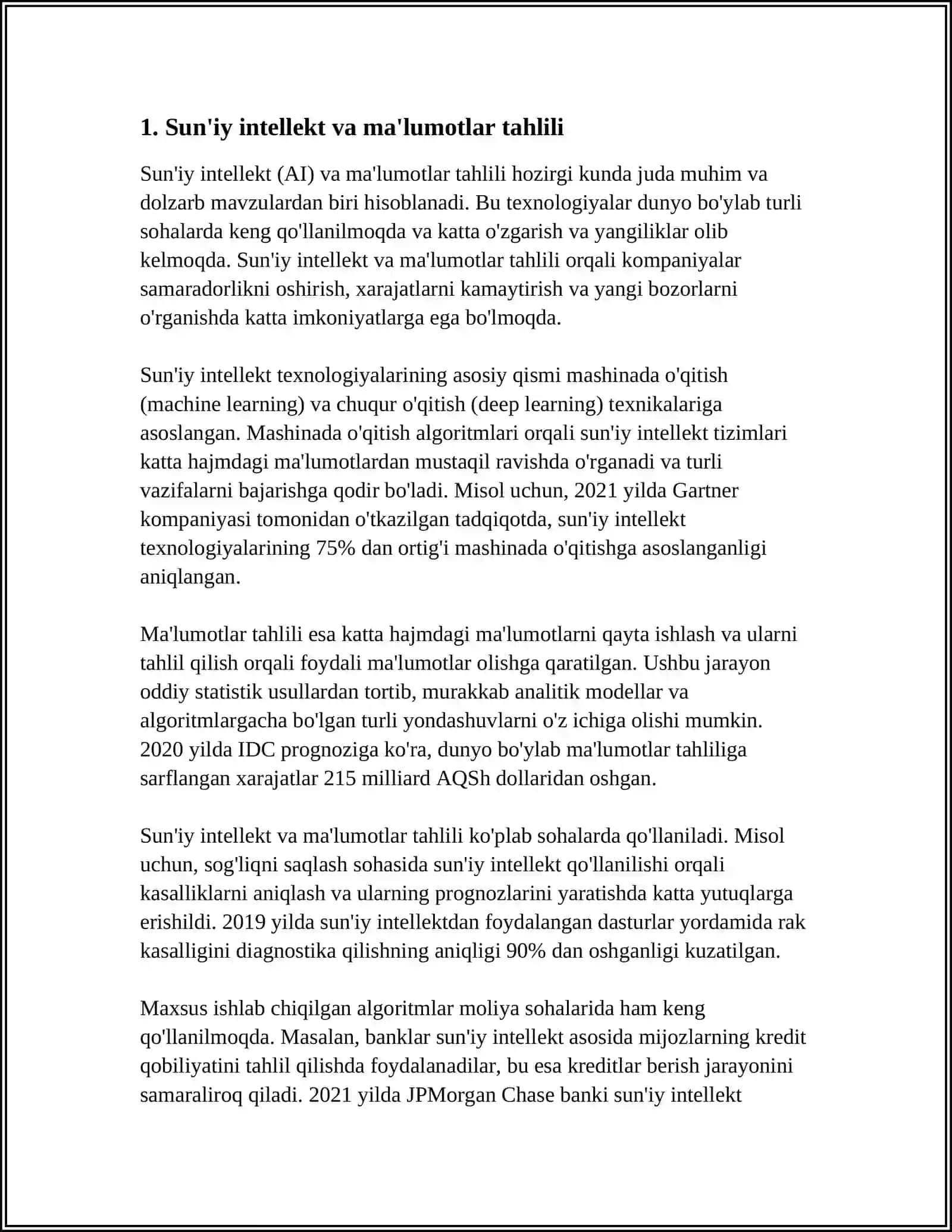 MA`LUMOTLARNING INTELLEKTUAL TAHLILI TEXNOLOGIYASI 3