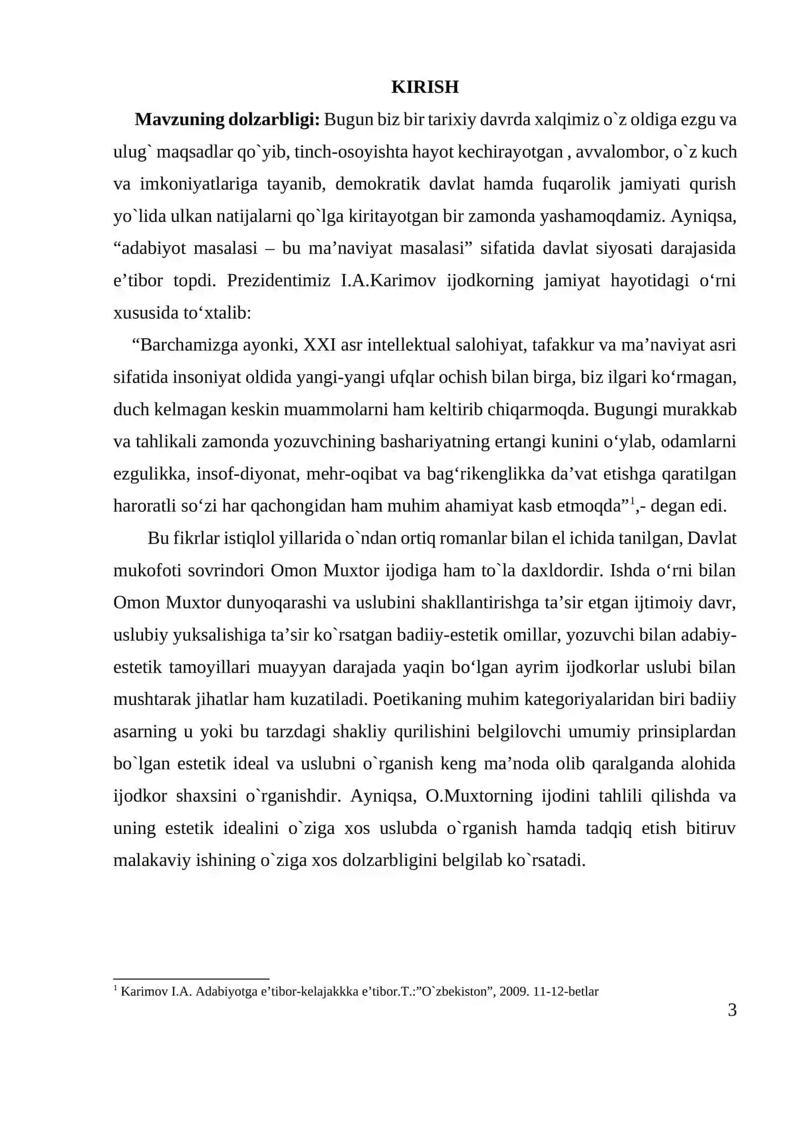 Ijodkorning estetik ideali va individual uslub (Omon Muxtorning prozasi misolida) 3