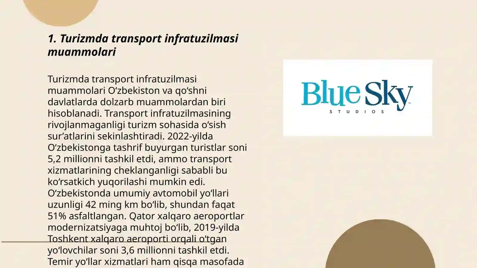 Turizmda transport xizmatlari bilan bog‘liq muommolar va ularning innovatsion yechimlari 3