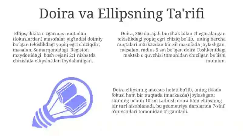 Doira va Ellips Tenglamalari 3