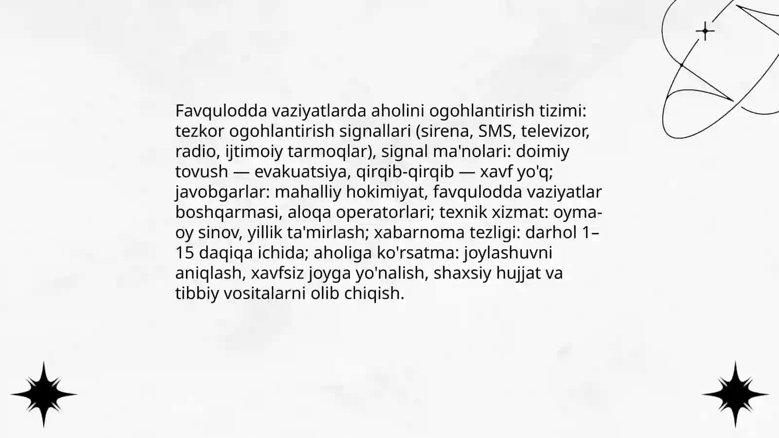 Favqulodda vaziyatlarda aholini muhofaza qilish. Jamoa himoya vositalarini 3