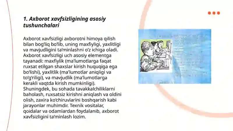 Axborot xavfsizligini taʼminlashda oʻziga xos xususiyatlari 3