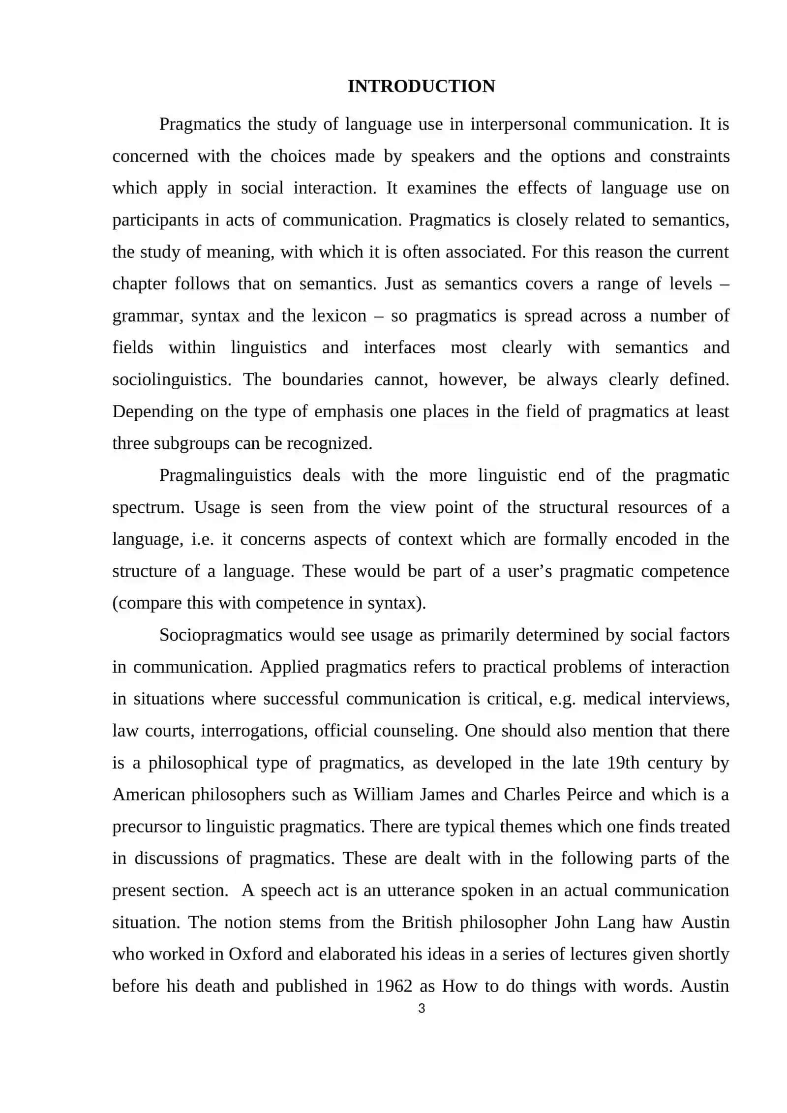 THE PRAGMATICS OF STYLE 3