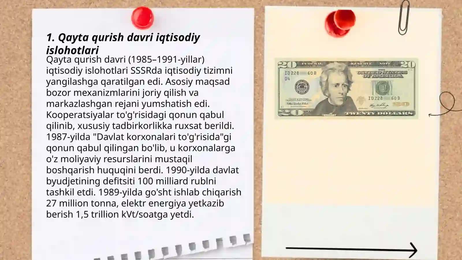Qayta qurish yillarida Ozbekistondagi iqtisodiy siyosiy hayot Turdikulova Mohidil 3