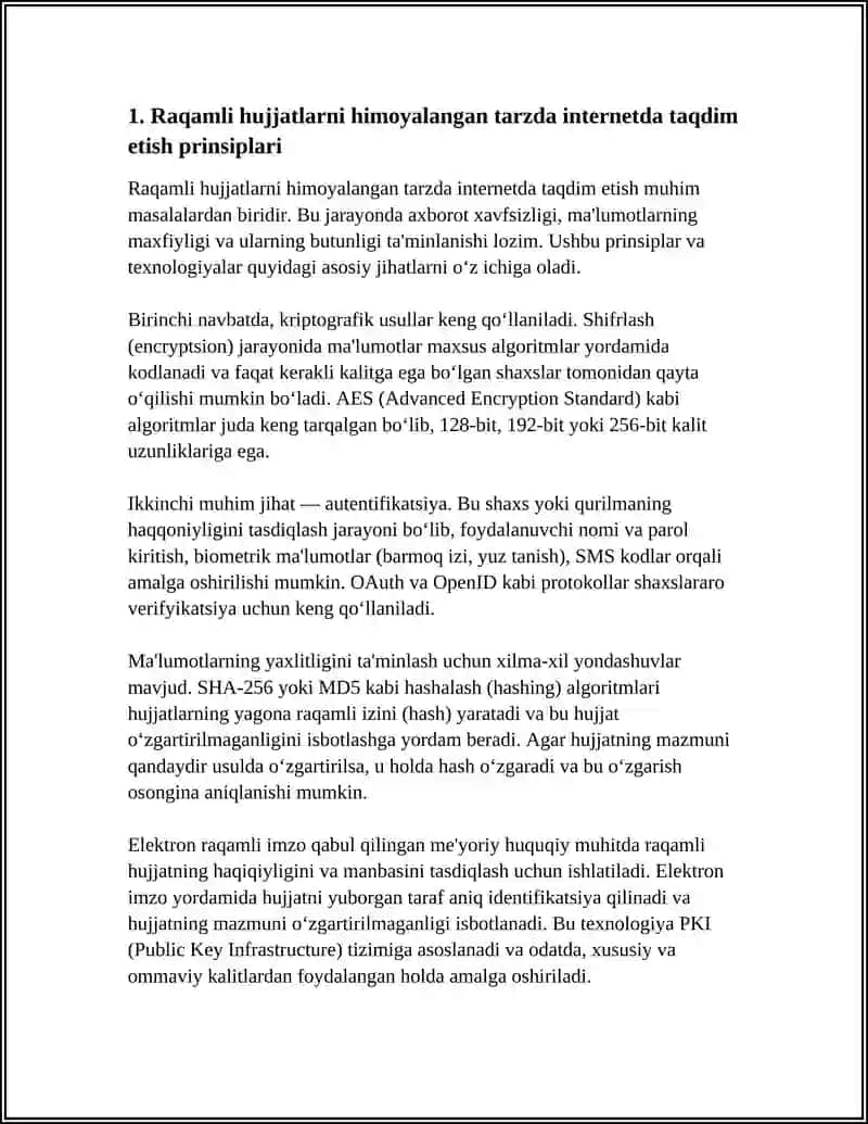 INTERNET VA ARXIV HUJJATLARINI HIMOYALANGAN HOLDA TAQDIM ETISH ISHLARI 3