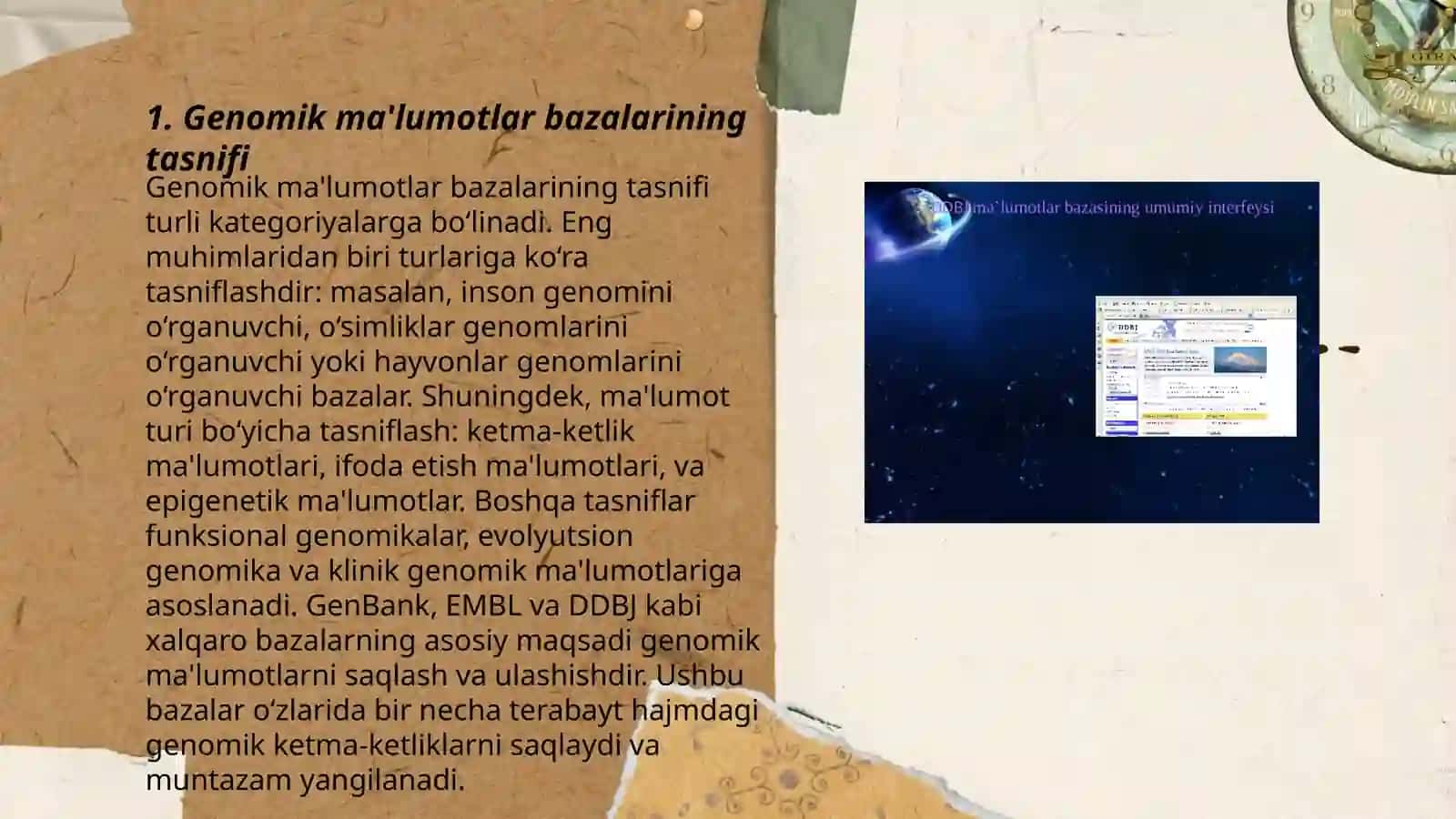 Genomik ma’lumotlar bazalarining klassifikatsiyasi, Genomik DNK bazalari 3