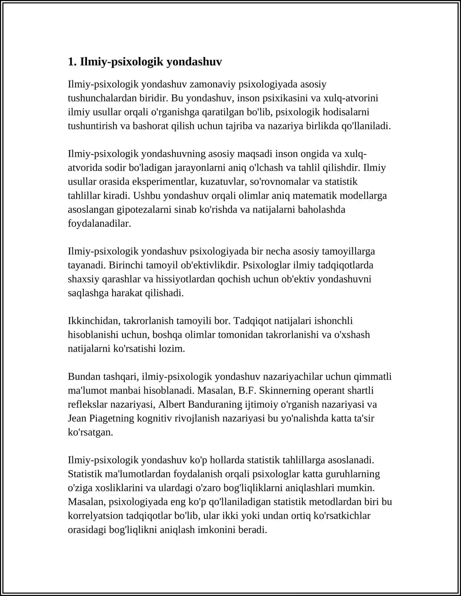 ROSSIYA PSIXOLOGIYASIDAGI ASOSIY PSIXOLOGIK YONDASHUVLAR 3