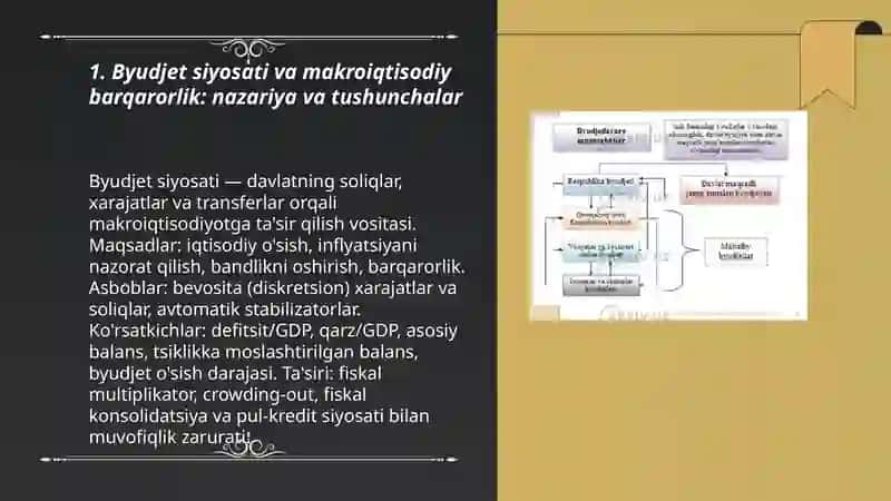 Byudjet siyosatini makroiqtidmsodiy barqarorligi 3