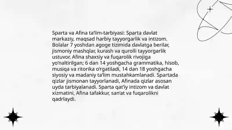 Sparta va Afina ta’lim-tarbiyasi 3