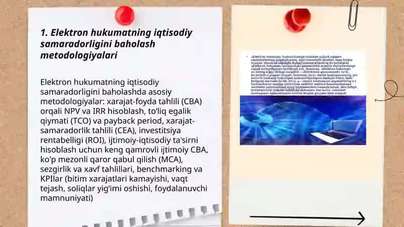 Elektron hukumat (E-Government) tizimlari va ularning iqtisodiy samaradorligi haqidagi mavzu 3