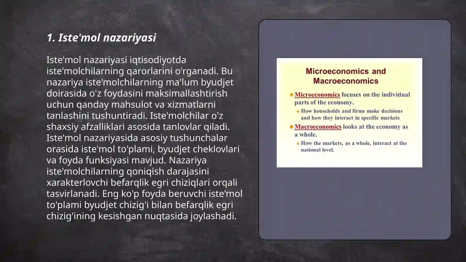 Makroiqtisodiyotda Iste’mol, jamg‘arish va investitsiyalar 3