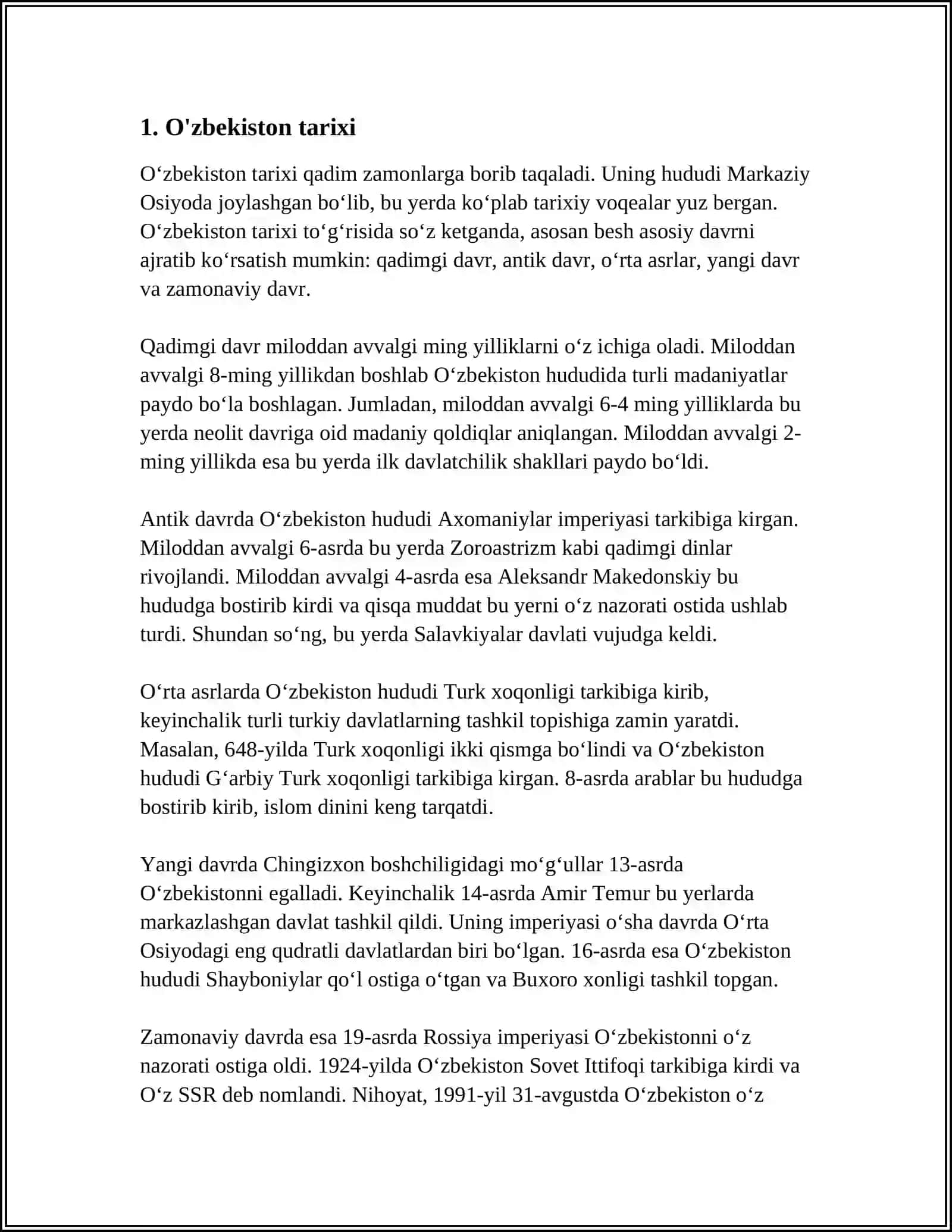 O'zbekiston tarixi 3