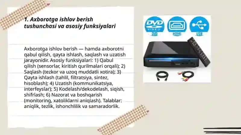 Axborotga ishlov berish qurilmalari 3