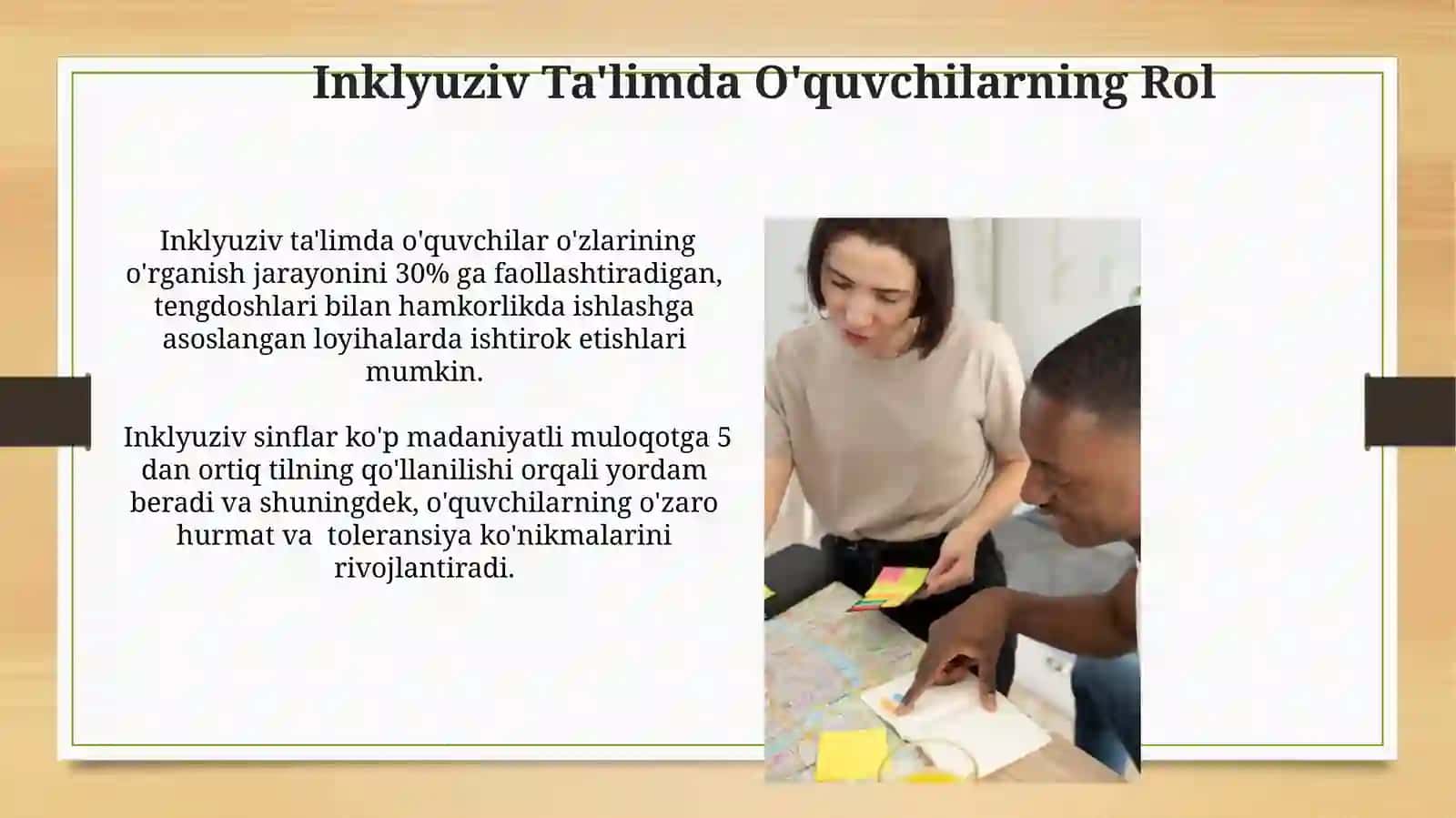 Inklyuziv va birgalikda oqitish 3