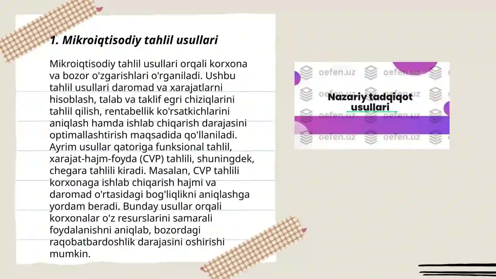 MIKROIQTISODIYOT fanidan MUSTAQIL ISH 3