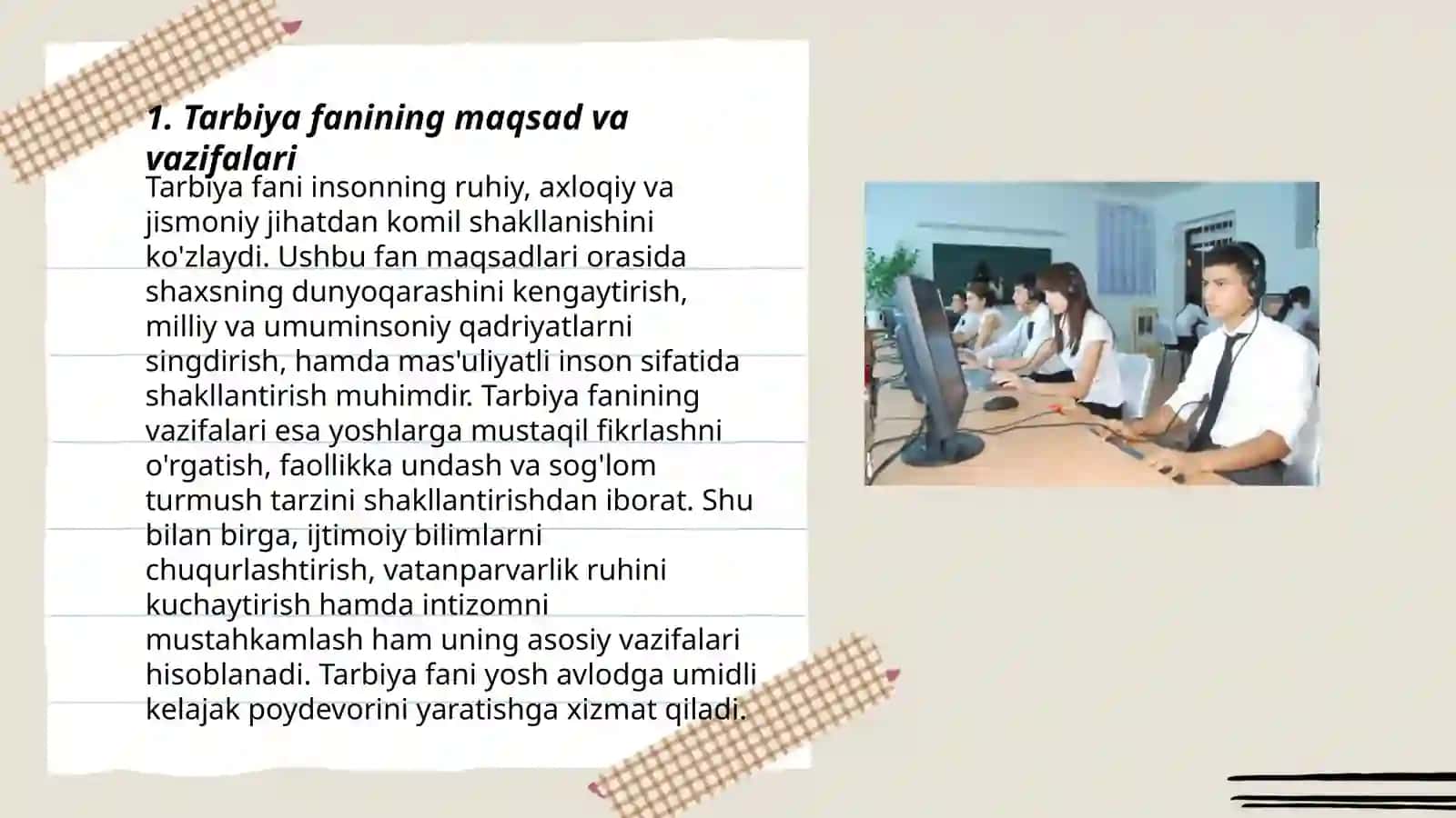 umum talim maktablarida tarbiya fanining oziga xos xususiyatlari 3