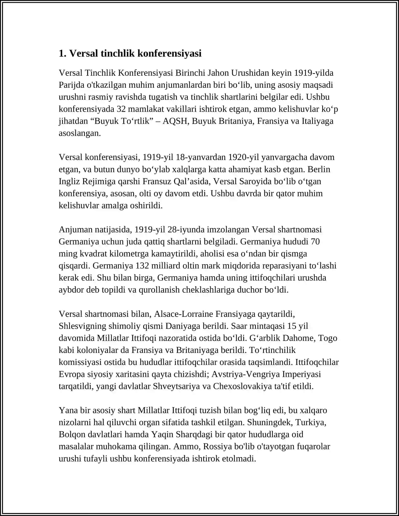 Versal Tinchlik Konferensiya 3
